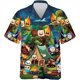 thumbnail image 3 of Camisas hawaianas de verano, camisas divertidas con estampado 3D, camisas casuales de moda para hombres y mujeres, blusa de manga corta con un solo pecho, ropa para hombres, 3 of 5