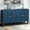 Navy Blue, variant on Christopher Knight Home Scandinavian 60" Sideboard, Geometric Pattern Accent Cabinet, Gold Handles, Natural