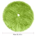 thumbnail image 3 of 35 Inch Christmas Tree Skirt Green Long Plush Cozy Design Hides Tree Base Firmly Non-Slip Washable Durable for Christmas Home Party Holiday Decor Accent, 3 of 6