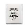 thumbnail image 1 of Society6 Allyson Johnson Something To Be Grateful For White Framed Art Canvas Wall Art, 8" x 10", Typography, Portrait, Drawings, Modern, 1 of 3