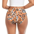 thumbnail image 4 of Women's Underwear Orange Leopard Print Hipster Panties Underwear for women, Small, 4 of 9