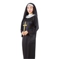 thumbnail image 2 of Jiibva Womens Nun Costume Set Long Robe Headpiece Cross Necklace Black One Size, 2 of 7