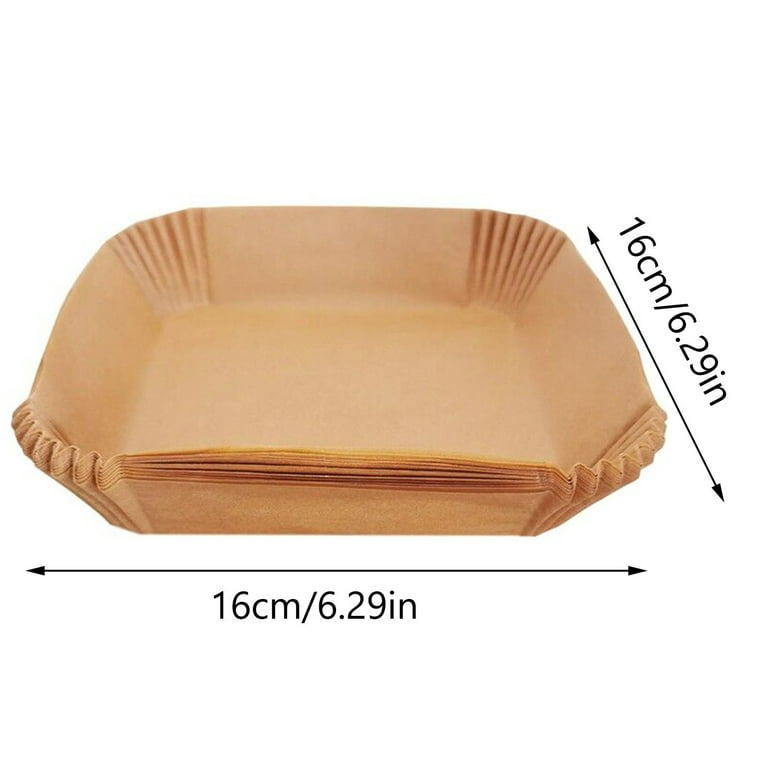 50PCS Air Fryer Parchment Paper Liners Non-Stick Disposable Paper Tray  Barbecue Plate Food Oven Kitchen Papel Freidora Aire
