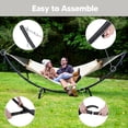 thumbnail image 6 of SUNCREAT Hammocks for Outside with Stand, Porch Hammock and Stand, 475 lbs Capacity, Patent Pending, Beige, 6 of 7