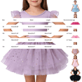 thumbnail image 2 of EnJoCho Girls Tutu Dress Ruffl𝖾 Sleeveless Gradient Tulle Toddler Elastic Smoc𝗄ed Wedding Puffy Dresses Summer Cute Princess Outfit Toddler Skater Dress Casual, 2 of 6