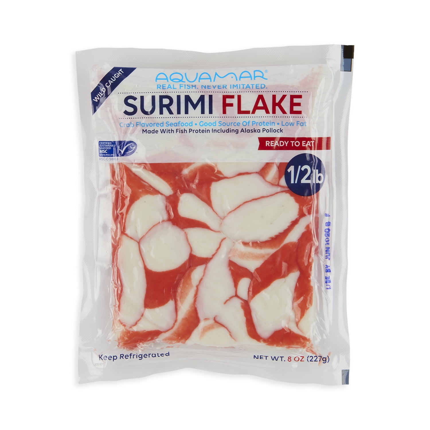 Aquamar Surimi Flake Style Immitation Crab, 8 oz