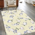 thumbnail image 2 of Easter Bunny Area Rugs 4'x6', Washable Small Throw Rugs for Office Bathroom, Spring Purple Flower Rustic Rabbit Yellow Indoor Outdoor Rug Non-Slip Low Pile Carpet Runner Reversible Floor Mats, 2 of 8