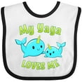 thumbnail image 3 of Inktastic My Yaya Loves Me- Cute Narwhal Boys or Girls Baby Bib, 3 of 4