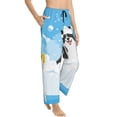 thumbnail image 2 of Kll Womens Collie In Bathtub Print Pajama Pants Soft Pajama Bottoms For Women Cozy Lounge Pants, 2 of 9