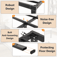 thumbnail image 5 of Zimtown 14 inch King Size Bed Frames Heavy Duty, Metal Platform Bed No Box Spring Needed, Black, 5 of 10