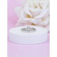 thumbnail image 1 of Crown Adjustable Silver Ring, Moissanite Engagement Ring, April Birthstone Ring for Women, 1 of 3