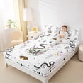 thumbnail image 2 of Manfei Tribal Snake Bed Sheets Set King Size, Bohomian Hippie Animal Bed Sheets King, Flower Moth Bedding King Size, Super Cozy Bedroom Decorative, 4pcs, 2 of 7