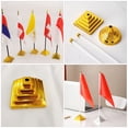 thumbnail image 6 of Flag Stand Base Universal Flagpole Stands Miniature Holder Office 20 Pcs Square Plastic Flags Emblems, 6 of 6