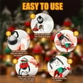 thumbnail image 4 of Christmas Snowman Decoration,Mini Snowman Lantern with Hats and Scarves Winter Small Snow Man Table Centerpiece Decorative Xmas Hanging Lamp Bulk for Holiday Party Favor,1PCS(Style C), 4 of 7