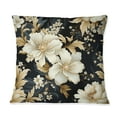 thumbnail image 3 of Designart "Elegance Of Grey And White Victorian Florals II" Floral Printed Throw Pillow, 3 of 5