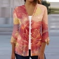 thumbnail image 3 of LOVZFMLL Cardigan pour Femmes Cardigan à Boutons Veste Imprimée Manches 3/4 Col Cardigan Imprimé Veste Cardigan Décontractée Veste Cardigan, 3 of 5