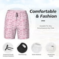 thumbnail image 3 of Kdxio Ribbon Bow Print Mens Swim Shorts with Mesh Lining, Breathable and Quick-Drying, Adjustable Waist, Privacy Pocket-XX-Large, 3 of 6