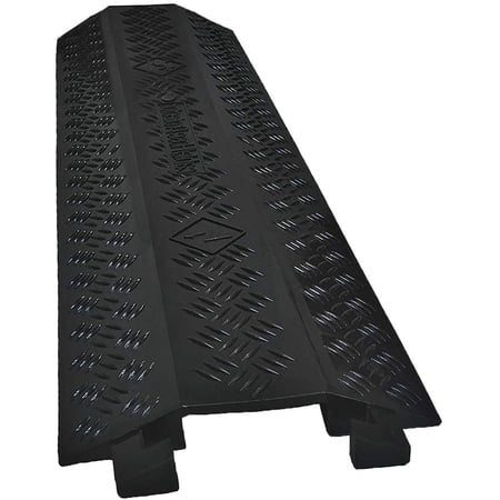 Medium Drop Trak Cable & Hose Protector - Channel Size: 4 W x 1 H - Black - 3 Pack price history on PriceWatchPro