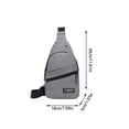 thumbnail image 3 of Sling Bag Crossbody Bag Shoulder Backpack Hiking Backpack Multipurpose Sling Bag with USB Charge Port (Gray), 3 of 8