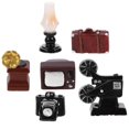 thumbnail image 4 of 1 Set Doll House Electric Appliance Miniature Television Kerosene Lamp Suitcase Phonograph, 4 of 4