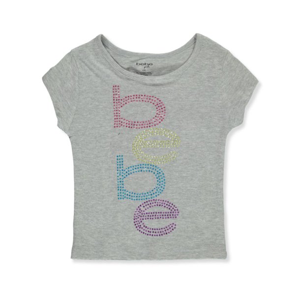 Bebe Bebe Girls Bejeweled Sparkle T Shirt Little Girls Walmart Com Walmart Com