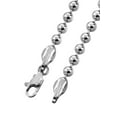 thumbnail image 4 of Mens White Gold Chain - Solid White Ball / Bead Chain - Silver / 10K / 14K, 4 of 7