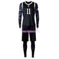 thumbnail image 4 of Disfraz de Nagi Seishiro de Anime Blue Lock, camiseta blanca y negra, mono de fútbol, ropa para fiesta de carnaval y Halloween, 4 of 5