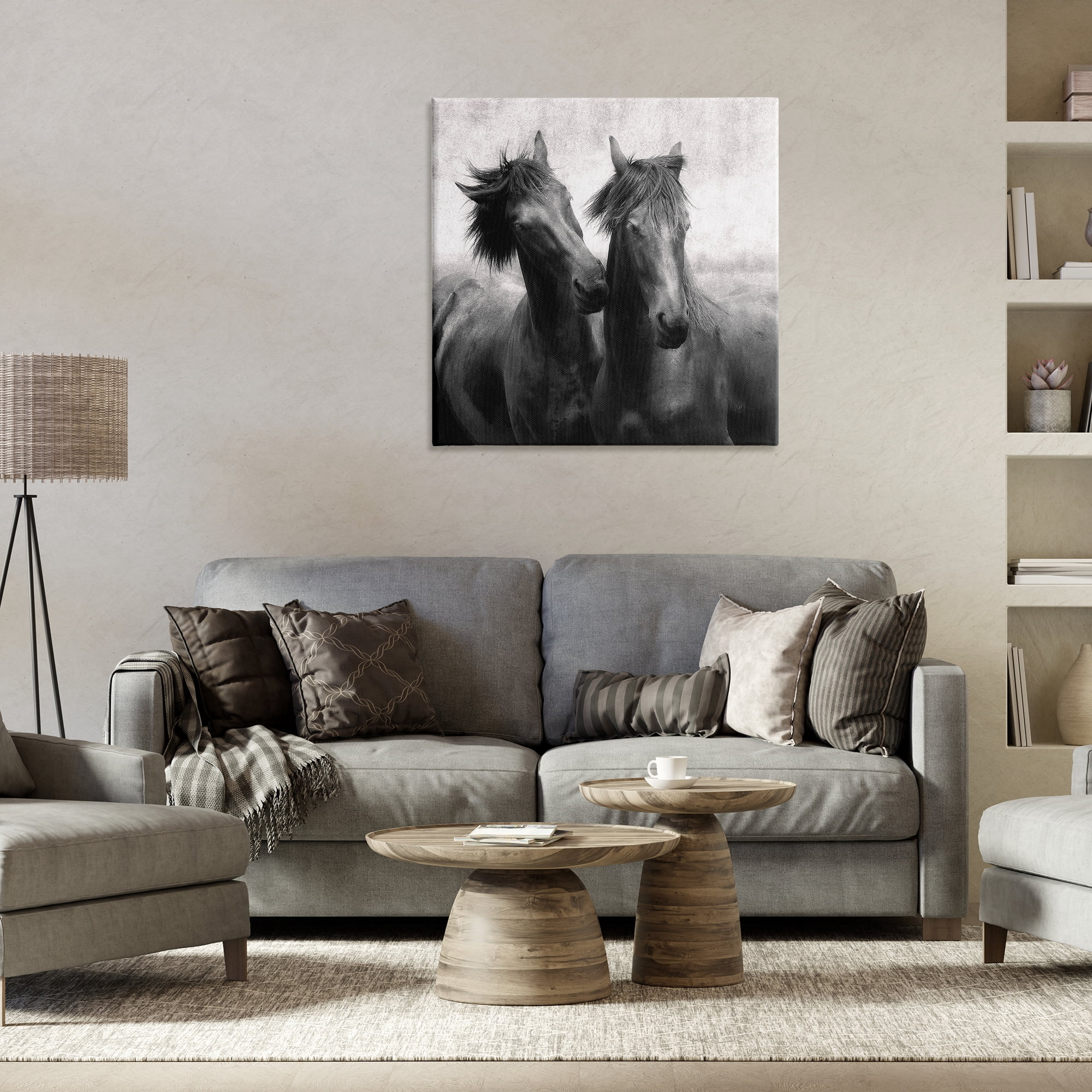 Stupell Industries Short Haired Horse Pair Canvas Wall Art, design by Lars Van de Goor