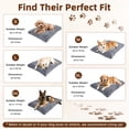 thumbnail image 7 of Sasttie Large Dog Bed, Soft Rose Velvet Washable Crate Pad for Medium and Large Dogs, Non-Slip Bottom, Suitable Kennel Cage and Cat Bed Mat, 35 x 23 in, Gray, 7 of 7