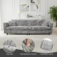 thumbnail image 6 of AENKYO Corduroy Modular Cloud Sofa, 104.3" 4-Seater Deep Seat Sectional Couch with Oversized Chaise Lounge, Living Room Sofa Sleeper, Corduroy Gray, 6 of 8