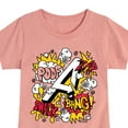 thumbnail image 3 of Marvel The Avengers - Scribble Doodles - Toddler And Youth Girls Fitted Short Sleeve Graphic T-Shirt, 3 of 5