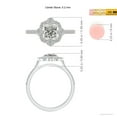 thumbnail image 4 of ANGARA Natural 0.82 Ct. Diamond Vintage Inspired Engagement Ring in 14K White Gold for Women (Ring Size: 11.5), 4 of 9