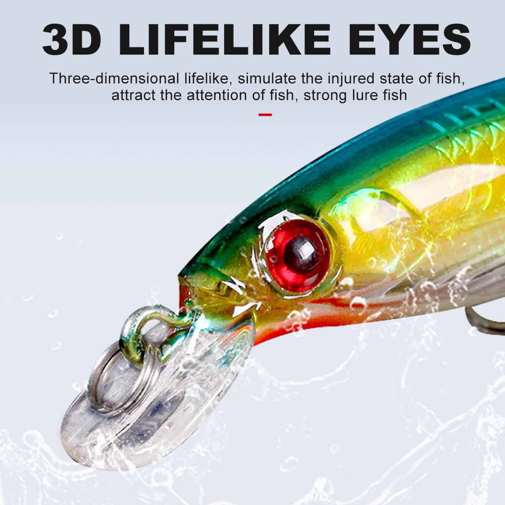 HENGJIA Minnow Bass Fishing Lures,Jerkbait Sinking Lure Set Hard Baits Crankbait for Trout Catfish Musky Fishing Plug 20Pcs/kit