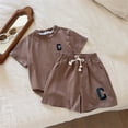 thumbnail image 2 of Girls Summer Outfit Short Sleeve Tee and Shorts Two Piece Casual Playwear Comfortable Breathable Kids Girls Two Piece Set 18-24 Months, 2 of 4
