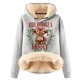 thumbnail image 1 of WILLBEST Sudadera con Capucha para Mujer Have Yourself A Mooey Little Christmas, Sudadera con Capucha de Terciopelo Grueso, Cálida y Holgada Grande, 1 of 3