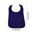 thumbnail image 3 of Waterproof Adult Bib for Elderly, Stain Resistant Meal Protector with Adjustable Straps | Polyester, Reusable Washable Clothing Guard, Large 29.5x17.7in, Gray/White/Red/Blue, Easy Clean Dining Aid, 3 of 6