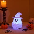 thumbnail image 6 of Cute Ghost LED Night Light, 7 Color Changing Touch Control Lamp, Rechargeable Soft Silicone Bedside Nightlight, Safe Decor for Bedroom & Nursery, Lovely Gift for Teens Birthday Holiday, F, 6 of 7