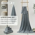 thumbnail image 7 of 12 Piece Family Towels Set for Bathroom, Quick Drying, High Absorbent Ultra Soft Towel Sheet, Includes 4 Bath Towels, 4 Hand Towels, & 4 Washcloths (Dark Gray), 7 of 7