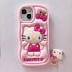 thumbnail image 3 of Funda de teléfono rosa Hello Kitty kt Cat para iphone Xr Xs 11 12 13 14 15Pro Max, novedad de 2023, 3 of 4