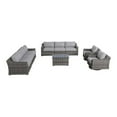 thumbnail image 3 of Living Source International Ensemble Sectionnel Pivotant en Osier 9 Pcs - Gris, 3 of 3