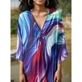 thumbnail image 4 of Edolynsa Kaftan Dresses for Swimewear Women Beach Maxi Dress Loose Mumu Dress Summer Outfits Bathing Suit Cover up Caftan top, 4 of 10