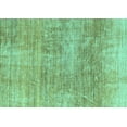 thumbnail image 1 of Ahgly Company Machine Washable Indoor Rectangle Abstract Turquoise Blue Modern Area Rugs, 4' x 6', 1 of 4