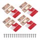 thumbnail image 1 of Paquete de 4 imanes para puertas de gabinete de acero inoxidable de 0.19"x1.1", gancho magnético ultra delgado con cinta adhesiva de doble cara para cajones, armarios y roperos, Rojo Bronce, 1 of 6
