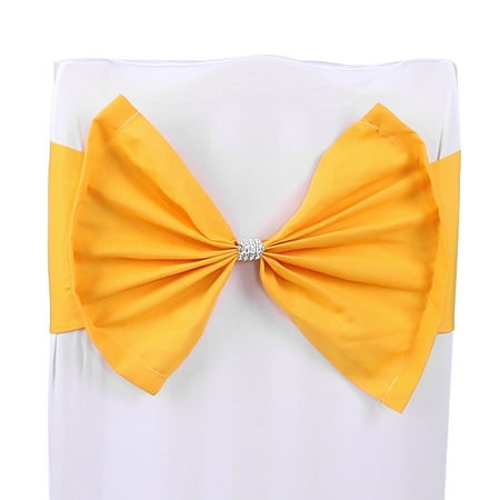 Christmas Chair Sashes Holiday Bowknot Faux Diamond Decor Wedding Party Banquet Chair Cover Sash Bow Bands ()