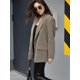 thumbnail image 3 of Chaqueta de oficina con doble botonadura para mujer, abrigo Vintage, cuello con muescas, manga larga, prendas de vestir exteriores, Tops elegantes, 3 of 5