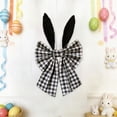 thumbnail image 3 of 16" Bunny Ears Wreath Bow, Rustic Buffalo Plaid Fabric Bow for Easter & Spring Decor, Indoor Outdoor Decoration for Front Door, Wall, Wreath and Party Crafts, 3 of 5