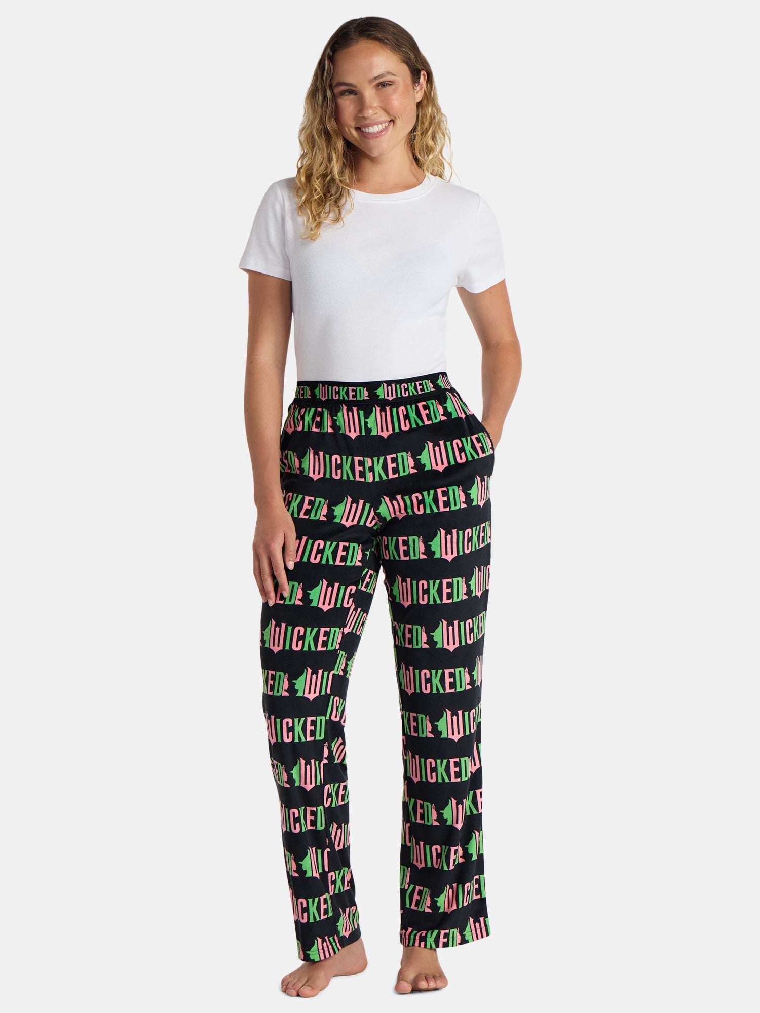 Wicked Women’s Print Velour Sleep Pants, Sizes XS-3X