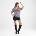 thumbnail image 3 of Women's Gameday Couture Gray Tuskegee Golden Tigers Iconic Edge Rhinestone V-Neck T-Shirt, 3 of 7