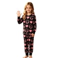 thumbnail image 2 of Girls Halloween Pajamas Long Sleeve Crew Neck Unisex Graphic Soft Sleepwear Kids Loungewear Kids Pajamas Girls Size 3-14 Years, 2 of 4