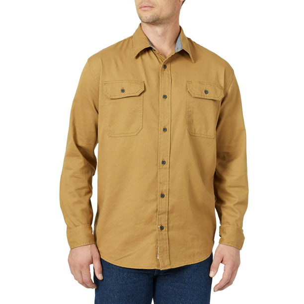 Wrangler Men's Long Sleeve Comfort Stretch Woven Shirt 